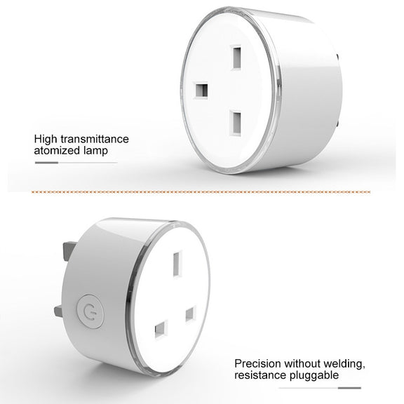 10A RGB Scene Light WiFi Remote Control Smart Socket Works with Alexa & Google Home, AC 220-240V, UK Plug