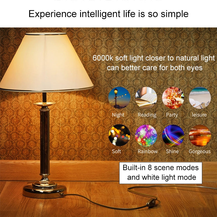 B22 7W RGBW WiFi Smart LED Light Bulb, 6000K LED Lamp Works with Alexa & Google Home, AC 85-265V