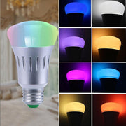 JH-G05 E27 7W WiFi Smart LED Light Bulb, 6000K+RGB 600LM Works with Alexa & Google Home, AC 175-255V(Silver)