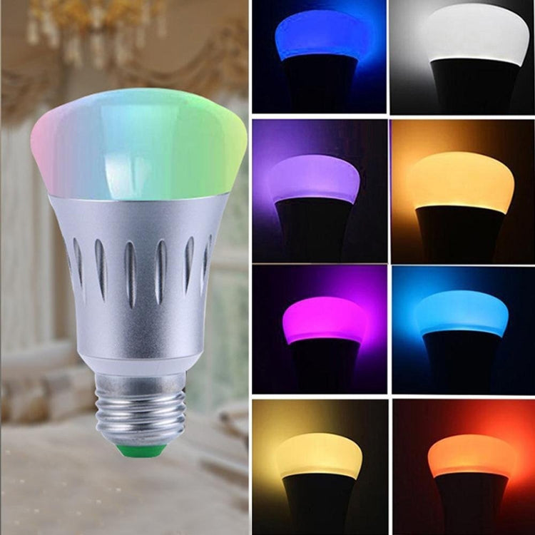 JH-G05 E27 7W WiFi Smart LED Light Bulb, 6000K+RGB 600LM Works with Alexa & Google Home, AC 175-255V(Silver)