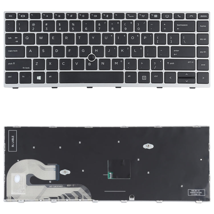 For HP Elitebook 840 G5 846 G5 745 G5 US Version Keyboard with Pointing Stick (Silver) - Replacement Keyboards by PMC TechLife | Online Shopping South Africa | PMC TechLife