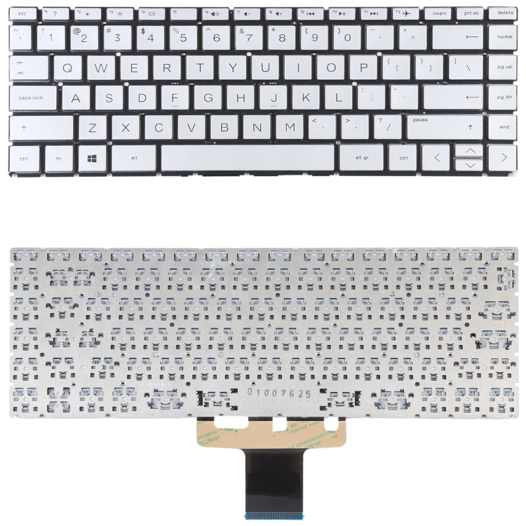 For HP Pavilion x360 14-CK 14-CD 14-CE 14-CM 14-DG US Version Keyboard (Silver) - Replacement Keyboards by PMC TechLife | Online Shopping South Africa | PMC TechLife