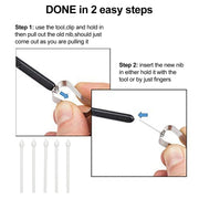 6 in 1 Universal Stylus Pen Replacement Pencil Tips For Samsung Galaxy Tab S8 / S7 / S6 / Galaxy Note20 / Note10 / S23 Ultra / S22 Ultra(Grey)