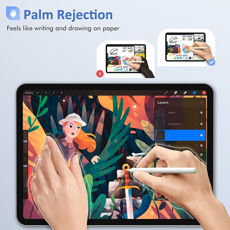 Mutural P-980 Tilt Pressure Sensor Capacitive Stylus Pen with Palm Rejection for iPad after 2018 - free shipping - PMC TechLife - Order now!