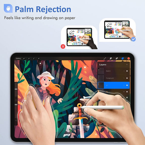 Mutural P-980 Tilt Pressure Sensor Capacitive Stylus Pen with Palm Rejection for iPad after 2018