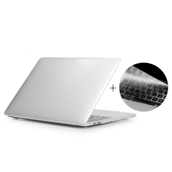 ENKAY Hat-Prince 2 in 1 Crystal Hard Shell Plastic Protective Case + US Version Ultra-thin TPU Keyboard Protector Cover for 2016 New MacBook Pro 13.3 inch with Touchbar (A1706)(Transparent)
