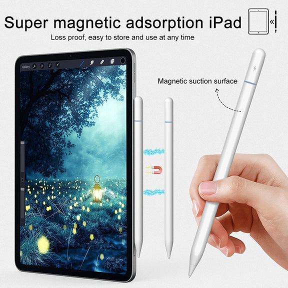 P8 Active Capacitive Stylus Pen with Palm Rejection for iPad After 2018 Version (White)