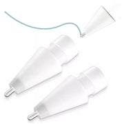M2 Short Metal Pen Tip for Apple Pencil 1 / 2 (White)
