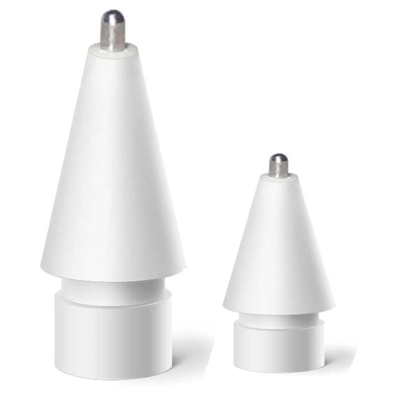 M2 Short Metal Pen Tip for Apple Pencil 1 / 2 (White)