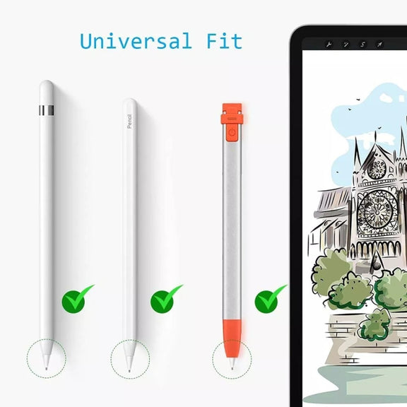 M2 Short Metal Pen Tip for Apple Pencil 1 / 2 (White)