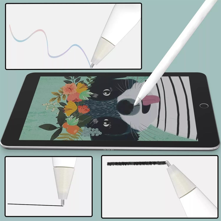 M2 Short Metal Pen Tip for Apple Pencil 1 / 2 (White)