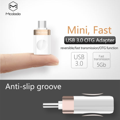 Mcdodo OT-1942 USB-C / Type-C to USB 3.0 AF Data Transmission Charging OTG Adapter(Gold) - OTG Adapter by Mcdodo | Online Shopping South Africa | PMC Jewellery | Buy Now Pay Later Mobicred