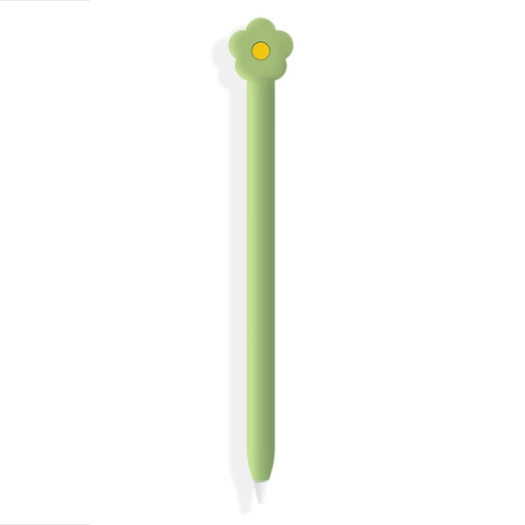 Cute Cartoon Silicone Protective Cover for Apple Pencil 2(Green)