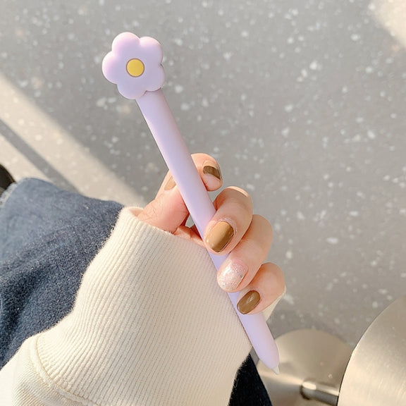 Cute Cartoon Silicone Protective Cover for Apple Pencil 2(Purple)