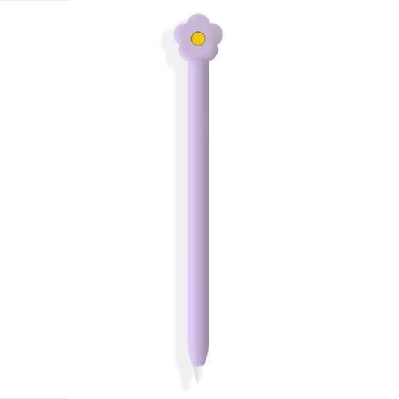 Cute Cartoon Silicone Protective Cover for Apple Pencil 2(Purple)