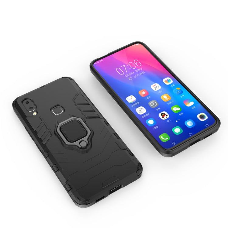 PC + TPU Shockproof Protective Case for Vivo NEX A , with Magnetic Ring Holder(Black) - free shipping - PMC TechLife - Order now!