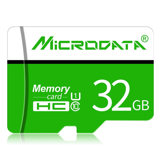 MICRODATA 32GB U1 Green and White TF(Micro SD) Memory Card - Micro SD Card by MiCRODATA | Online Shopping South Africa | PMC Jewellery | Buy Now Pay Later Mobicred