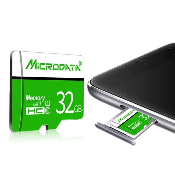 MICRODATA 32GB U1 Green and White TF(Micro SD) Memory Card