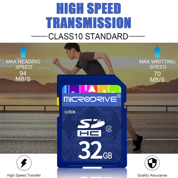 Microdrive 32GB High Speed Class 10 SD Memory Card for All Digital Devices with SD Card Slot