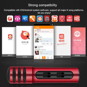 BGN-C7 Condenser Microphone Dual Mobile Phone Karaoke Live Singing Microphone Built-in Sound Card(Red)