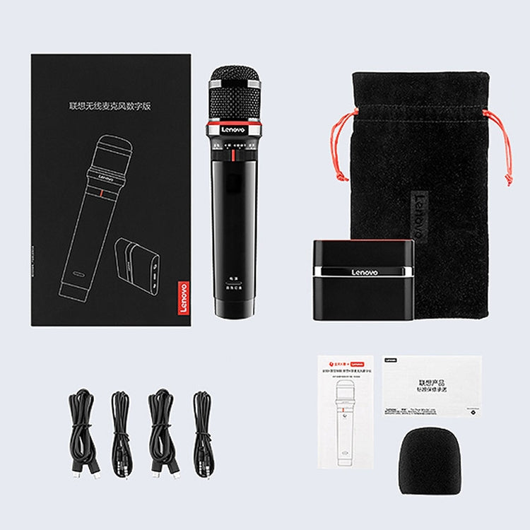 Original Lenovo UM20-U K Song Wireless Digital Microphone Live Recording Equipment with Wireless Receiver (Black) - Microphone by Lenovo | Online Shopping South Africa | PMC TechLife
