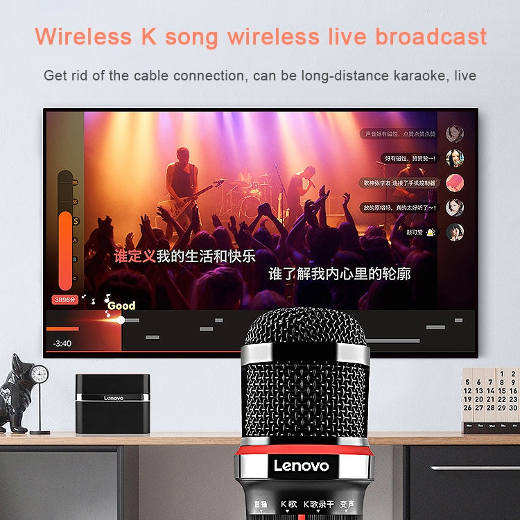 Original Lenovo UM20-U K Song Wireless Digital Microphone Live Recording Equipment with Wireless Receiver (Black) - Microphone by Lenovo | Online Shopping South Africa | PMC TechLife