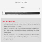 YELANGU YLG9933A MIC07 Professional Interview Condenser Video Shotgun Microphone with 6.5mm Audio Adapter & 3.5mm RXL Audio Cable(Black)