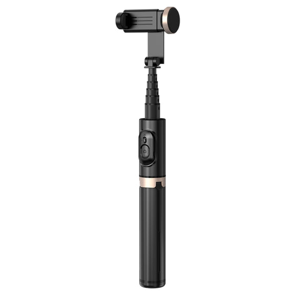 Q12 Hidden Design Reinforced Bluetooth Remote Control Tripod Selfie Stick (Black)