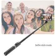 Q12 Hidden Design Reinforced Bluetooth Remote Control Tripod Selfie Stick (Black)