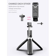 L02 100cm Multi-function Adjustable Bluetooth Self-timer Pole Tripod Selfie Stick (Black)