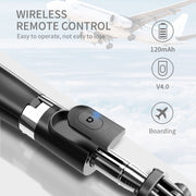 L02 100cm Multi-function Adjustable Bluetooth Self-timer Pole Tripod Selfie Stick (Black)