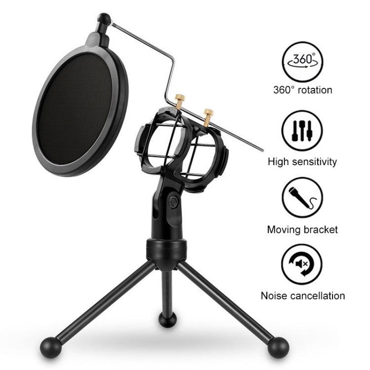 Yanmai PS-3 Mini Portable Microphone Anti-network Shockproof Desktop Stand(Black) - Stand by Yanmai | Online Shopping South Africa | PMC Jewellery | Buy Now Pay Later Mobicred
