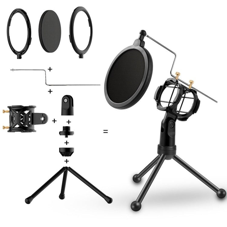 Yanmai PS-3 Mini Portable Microphone Anti-network Shockproof Desktop Stand(Black) - Stand by Yanmai | Online Shopping South Africa | PMC Jewellery | Buy Now Pay Later Mobicred