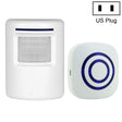 FY-0256 2 in 1 PIR Infrared Sensors (Transmitter + Receiver) Wireless Doorbell Alarm Detector for Home / Office / Shop / Factory, US Plug - free shipping - PMC TechLife - Order now!