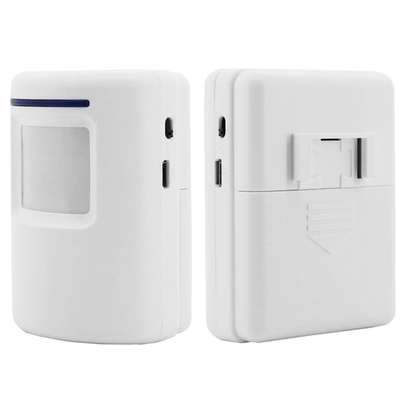 FY-0256 2 in 1 PIR Infrared Sensors (Transmitter + Receiver) Wireless Doorbell Alarm Detector for Home / Office / Shop / Factory, US Plug
