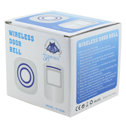 FY-0256 2 in 1 PIR Infrared Sensors (Transmitter + Receiver) Wireless Doorbell Alarm Detector for Home / Office / Shop / Factory, US Plug - free shipping - PMC Jewellery - Order now!