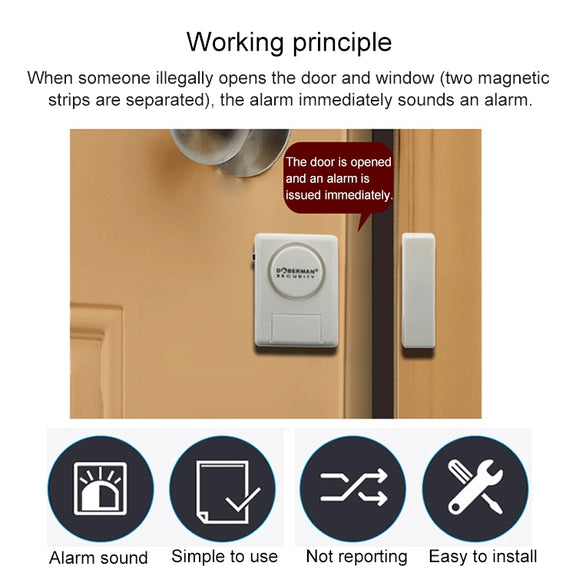 DOBERMAN SE-0119 Household Anti-theft Wireless Remote Control Door Magnetic Sensor Alarm