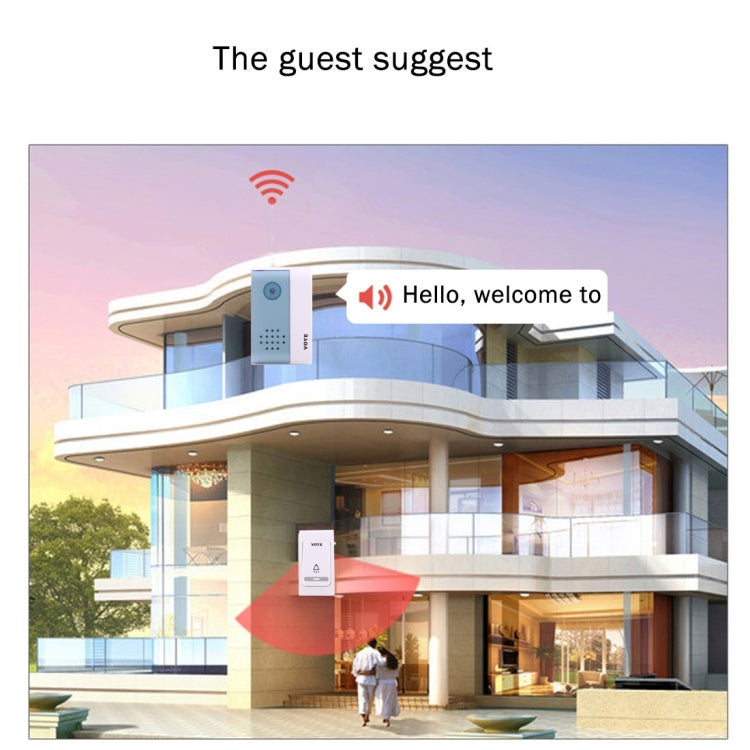VOYE V004B2 Wireless Smart Music Home Doorbell with Dual Receiver, Remote Control Distance: 120m (Open Air) - free shipping - PMC Jewellery - Order now!