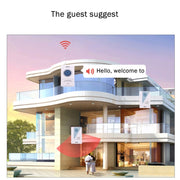 VOYE V001A2 Wireless Smart Music LED Home Doorbell with Dual Receiver, Remote Control Distance: 120m (Open Air)