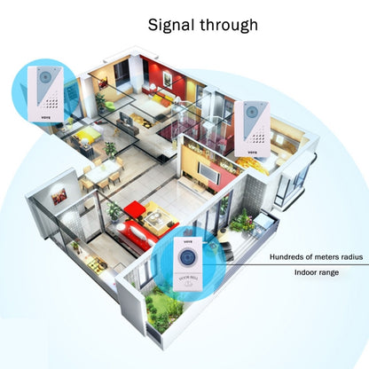VOYE V001A2 Wireless Smart Music LED Home Doorbell with Dual Receiver, Remote Control Distance: 120m (Open Air) - free shipping - PMC Jewellery - Order now!