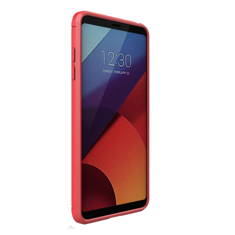 For LG G6 Brushed Carbon Fiber Texture Shockproof TPU Protective Cover Case (Red) - LG Cases by PMC Jewellery | Online Shopping South Africa | PMC Jewellery | Buy Now Pay Later Mobicred