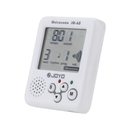 JOYO JM-60 Mini Portable Rechargeable Clip-on Electronic Digital Metronome Tone Generator Tuner for Guitar Violin Ukulele (White) - free shipping - PMC Jewellery - Order now!