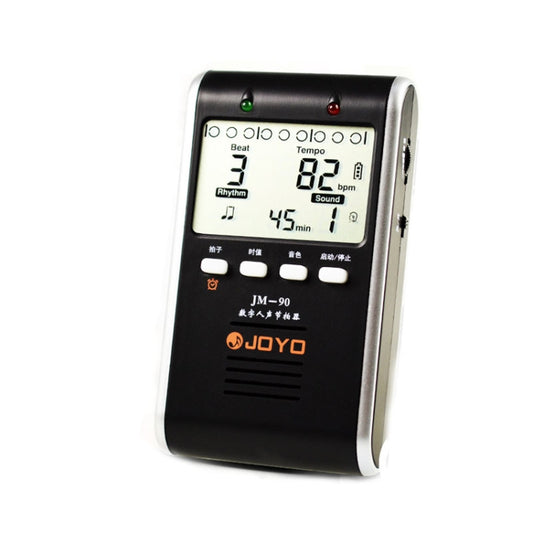 JOYO JM-90 Mini Portable Rechargeable Clip-on LED Indicator Electronic Digital Metronome Tone Generator Tuner for Guitar Violin Ukulele(Black) - free shipping - PMC Jewellery - Order now!