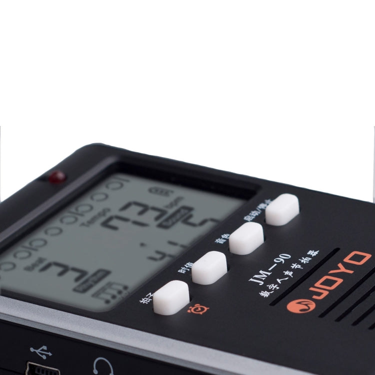 JOYO JM-90 Mini Portable Rechargeable Clip-on LED Indicator Electronic Digital Metronome Tone Generator Tuner for Guitar Violin Ukulele(Black) - free shipping - PMC Jewellery - Order now!