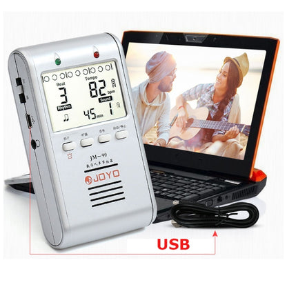 JOYO JM-90 Mini Portable Rechargeable Clip-on LED Indicator Electronic Digital Metronome Tone Generator Tuner for Guitar Violin Ukulele(White) - String Instrument Accessories by JOYO | Online Shopping South Africa | PMC Jewellery | Buy Now Pay Later Mobicred