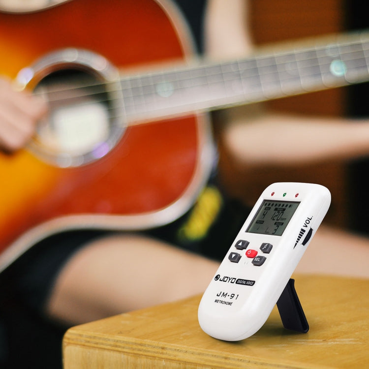 JOYO JM-91 Mini Portable Multi-functional Vocal Metronome Electronic Digital Metronome Tone Generator Tuner for Guitar Violin Ukulele(White) - free shipping - PMC Jewellery - Order now!