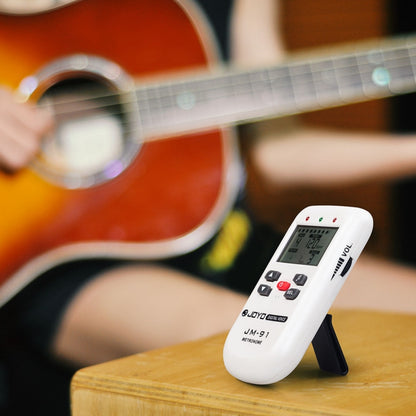 JOYO JM-91 Mini Portable Multi-functional Vocal Metronome Electronic Digital Metronome Tone Generator Tuner for Guitar Violin Ukulele(White) - free shipping - PMC Jewellery - Order now!