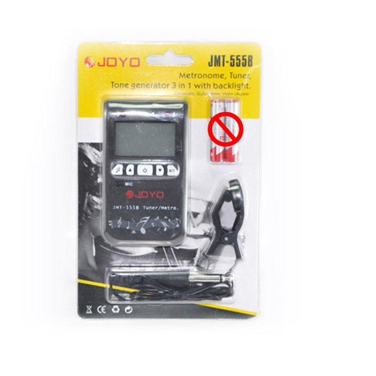JOYO JMT-555B Metronome Tuner Chromatic Digital LCD Backlight with Tone Generator 3 in 1 Kit for Guitar Violin Ukulele (Black) - String Instrument Accessories by JOYO | Online Shopping South Africa | PMC Jewellery | Buy Now Pay Later Mobicred