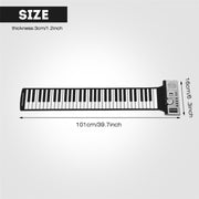 61 Keys Portable Flexible Roll Up Electronic Soft Keyboard Piano with Speakers