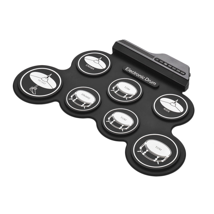 Portable Silicone Hand Roll USB Electronic Drum, Black Icon Version - Percussion Instruments by PMC TechLife | Online Shopping South Africa | PMC TechLife